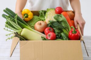 vegetables in box