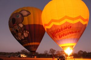 night hot air balloons